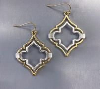 Geometric Gold and Silver Drop Earrings 202//181